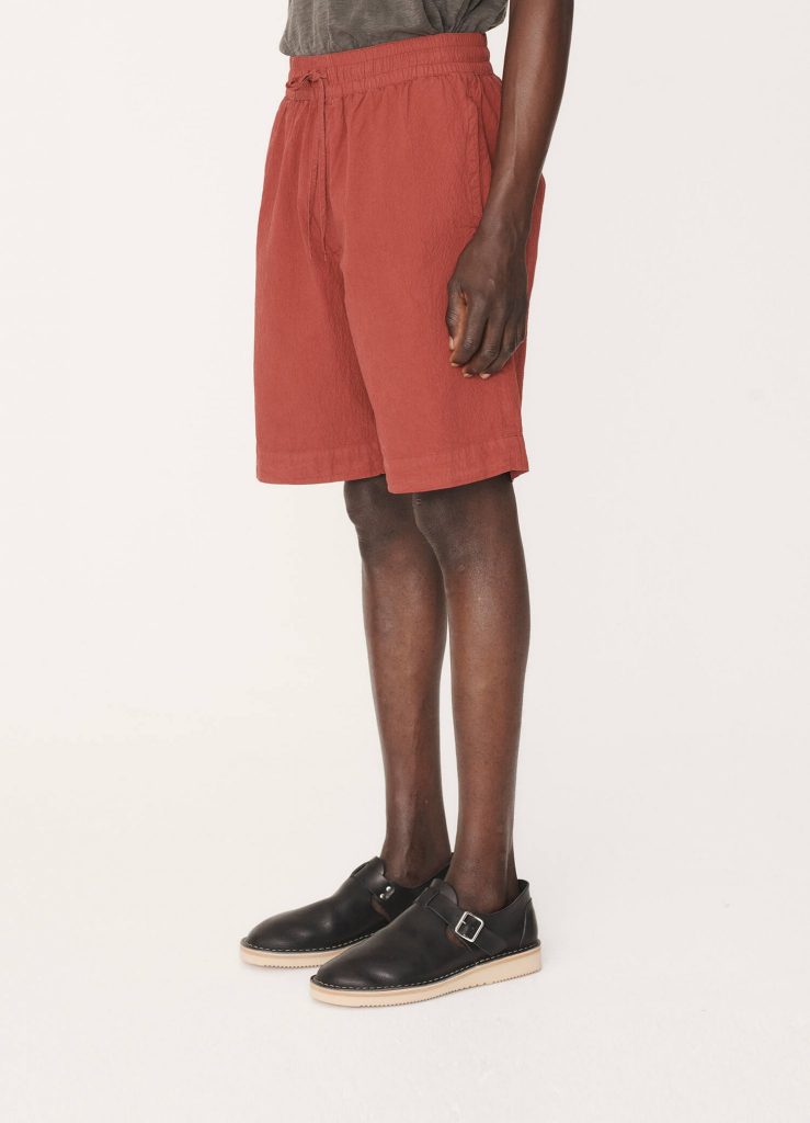 YMC - Jay Cotton Seersucker Shorts Red - meshit.at