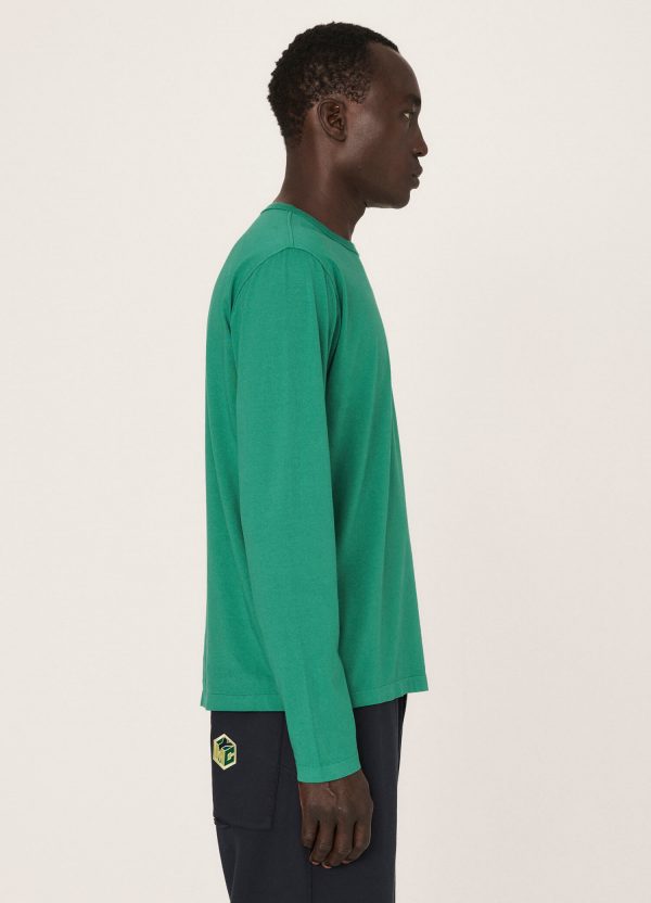 p6qar long sleeved cotton jersey t shirt green 033
