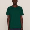 p6sab television cotton slub jersey garment dye raglan t shirt green 00083