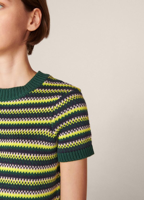q1sal mitchell cotton crochet stripe dress multi 02306