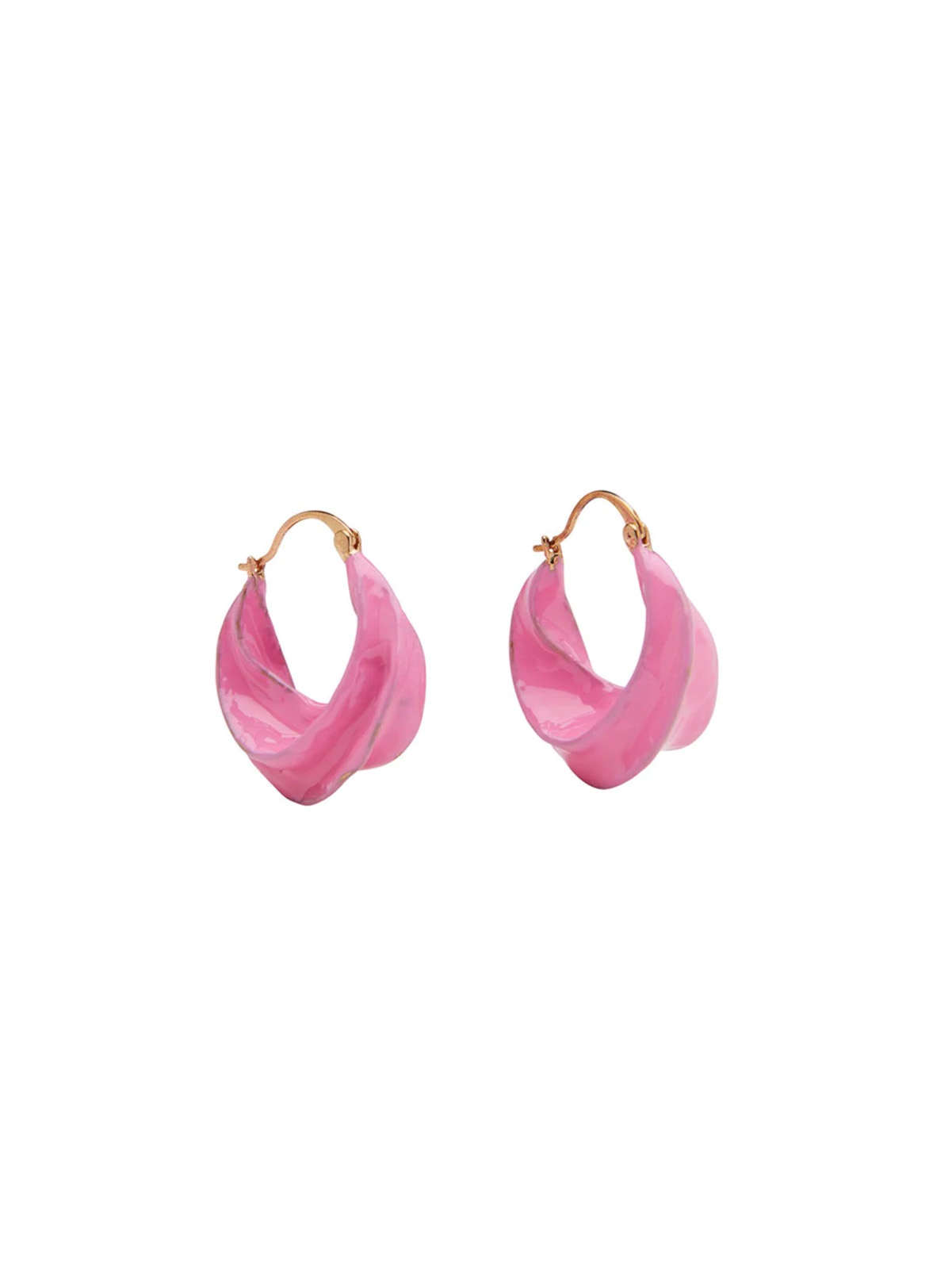 Pico – Afrika Enamel Earring – Baby Pink - meshit